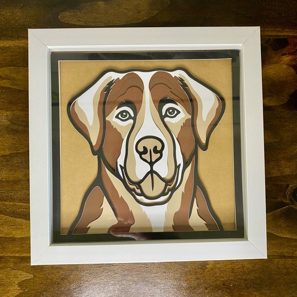 3D Brown Labrador Dog Shadowbox - Picture 6 of 8